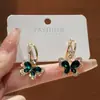 @Oferta Especial@ Brincos Borboleta de Cristal Esmeralda Retro Coreanos para Mulheres, Luxo Acessível, Brincos de Alta Qualidade com Elegância Versátil
