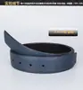 Cinturón para hombre directo de fábrica con broche de presión corporal, cuerpo de cinturón sin hebilla, piel de vaca, resistente a los arañazos, cinturón de una sola capa, 3.4 cm de ancho