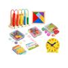 Conjunto de Materiais Didáticos de Matemática para Alunos da Primeira Série do Ensino Fundamental, Contadores, Formas Geométricas, Varetas de Contagem, Ferramentas de Aprendizagem em Sala de Aula, Educação Infantil Montessori