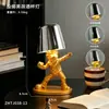 Adorno de Lámpara con Forma de Máscara de Lujo Ligero, Lámpara de Mesa con Iluminación Ajustable de Tres Colores, Lámpara Decorativa Artística para Ambiente de Dormitorio junto a la Cama