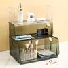 Caja de Almacenamiento de Cosméticos de Escritorio de Lujo Ligero para Dormitorio y Uso en Casa, Canasta de Almacenamiento Acrílica de Gran Capacidad para Mascarillas Faciales, Productos para el Cuidado de la Piel y Joyería