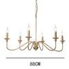 Amazon Simple Lujo Ligero Estilo Americano Hierro Forjado Candelabro Sala de Estar Comedor Dormitorio Luces Granja Balcón Lámparas Ausway
