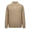 Popular Europeu Transfronteiriço Tamanho Grande Gola Polo Decote V Malha Masculina Estilo Old Money Gola Gaivota Venda por Atacado de Fábrica