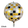 Nova bola de discoteca gigante de pé balão de folha de discoteca 4D para decoração de aniversário de bar balão 3D