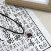 Feijão de Acácia Xiangyun DIY Tecido Casal Pingente de Fivela Ping An Laço Contas de Transferência Colar Dupla Camada Explosivo Simples