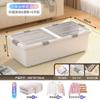 Caja de almacenamiento para la parte inferior de la cama, caja de almacenamiento para ropa, edredón, acabado transparente, con cajón con ruedas, para el hogar