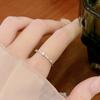 Anillo de circonita de moda simple, estilo coreano, estilo frío, ligero, diseño de nicho de lujo, sensación de destello, anillo abierto ajustable con diamantes
