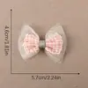 Acessórios para Sapato Laço de Tecido, Fivela Flor para Bolsa Sapato, Cogumelo Xadrez Acessórios para Roupa, Acessórios de Laço