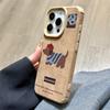 Otoño e Invierno Cuero Perro Lindo Muñeco 3D iPhone 17 Pro Apple 14 Funda de Teléfono 15/13 Dibujos Animados