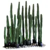 Cacto Nórdico Artificial Régua Medidora Planta Verde Falsa em Vaso Decoração de Ornamentos para Chão de Janela Interna