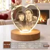 Luz de Noite Criativa de Bola de Cristal em Madeira Maciça Ornamento de Mesa Presente Transfronteiriço de Natal para Mãe, Crianças, Amante Festival Lembrança