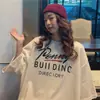 Camiseta de Manga Corta de Algodón Puro con Estampado de Letras Estilo Coreano High Street para Mujer Verano 2025 Nuevo Estilo Americano Holgado Perezoso Bf Top