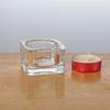 Quarteto transparente Utensílios de cera de chá romântico vidro de cristal aromaterapia castiçal porta-velas copo de casamento festa festa mesa de cera