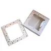 Caja de Empaque para Diadema Hecho a Mano, Diadema con Logo Personalizado, Caja de Regalo para Aro de Pelo Pinza de Plátano, Caja Fina de Avión con Ventana Impresa