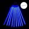 Luces de Cadena de Lluvia de Meteoros LED para Exteriores Impermeables Solares Decoración para Jardín y Árboles Luces Festivas Proyecto de Iluminación Luces de Ambiente
