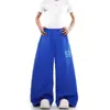Calça casual unissex estilo rua solta com estampa de letras de rebite design retrô americano e europeu para primavera e outono, moletom