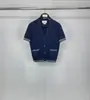 Tb Directo de Fábrica Verano Nuevo Color Waffle Rayas Cuello V Manga Corta Mujer Casual Cómodo Botón Manga Corta