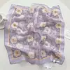Pañuelo Cuadrado de Seda Sintética con Estampado Paisley Vintage, Pañuelo de Satén con Estampado de Cebra y Castillo, Accesorio para Traje y Camisa, Pañuelo de Cuello