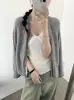 26 Novedades de Otoño Estilo Coreano Lana Superfina Encaje Cuello en V Volante Hueco Camisola Chaleco Adelgazante