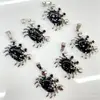 Venta caliente transfronteriza Al por mayor piedra natural cristal ágata semipreciosa cangrejo aleación incrustado colgante collar accesorios de joyería