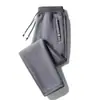 Pantalones de Terciopelo de Cordero al por Mayor para Hombre Otoño/Invierno Forro Polar Engrosados Estilo Coreano Talla Grande Rectos con Cremallera Pantalones Deportivos para Pierna