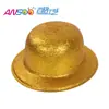 Sombrero de plástico PVC blister transfronterizo sombrero redondo dorado rosa Sombrero para fiesta festival disfraz Sombrero fiesta Sombrero para actuación de baile Sombrero Mágico