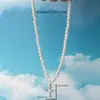 Moda Transfronteriza Europea y Americana Collar con Colgante de Cruz de Perla y Diamante para Pascua Cadena para el Cuello de Uso Moderno Cadena para la Clavícula