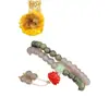 Pulsera de Sándalo Verde Yiming Xianyuan con Loto de Cinabrio Nueva Creativa Nuevo Estilo Chino Rosario de Pareja Pulsera Pequeña