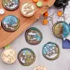 Sello de Cera Cabeza Serie Hawái con Grabado Claro Verano Playa Vacaciones Sello de Cobre Regalo para Niña Diario DIY