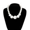 Collar de cuentas de estilo frío exagerado europeo y americano, collar étnico de nicho, collar de mujer de acero de titanio resistente a la decoloración, suministro exclusivo transfronterizo.