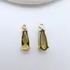 Pingente Pequeno de Gota d'Água Banhado a Ouro Cobre Preserva Cor Microcravejado Zircônia Acessórios para Pingente de Pulseira Colar Brincos DIY Feito à Mão Atacado