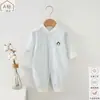 Mono de Algodón Puro para Bebé Estilo Primavera y Otoño Construcción Sin Costuras Traje de Gateo Clase A para Bebé Ropa Exterior de Manga Larga para Niños y Niñas