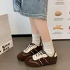 2026 Nuevos Zapatos Casuales de Lona con Cordones Retro de Moda Bajos Forrest Otoño Zapatos de Entrenamiento Alemán para Mujer Suela Plana Rad Me Zapatos de Tabla
