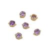 Cor de retenção de ouro 14K incrustado cor quadrada zircônio duplo pendente quadrado pendente DIY joias acessórios pulseira colar material