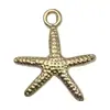 Kit de material para pulsera con colgantes hechos a mano DIY, colgantes de aleación oceánica de concha, estrella de mar, caracola, oro KC mixto