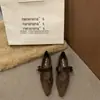Zapatos de salón nuevos de estilo coreano 2026, versátiles, de punta fina, poco profundos, para mujer, nuevos zapatos Mary Jane de tacón bajo con una sola correa