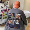 Camiseta de Manga Corta Pesada de 200 g para Hombre, Estilo Delgado de Verano, Corte Holgado, Algodón Puro, Manga Media, Moda Trendy Estilo Americano Marca Superior