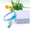 Collar para gato con cadena floral a cuadros, ajustable, anti-asfixia, cadena para cuello de gato, suministro en stock