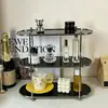 Estante de Almacenamiento Multicapa Estilo Francés Organizador de Escritorio para Tocador para Perfume, Aromaterapia, Productos para el Cuidado de la Piel, Bandeja para Artículos Varios de Baño