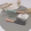 Peine de doble fila con dientes grandes, diseño unisex, peine masajeador del cuero cabelludo, peine para peinar cabello rizado y ondulado