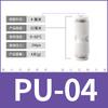 Conector rápido neumático de paso recto de plástico aleación de zinc blanco y negro PU4/6/8/10/12/16mm conector rápido para tráquea
