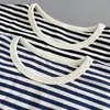 Moletom casual com gola redonda e listras, novo estilo outono, feminino, caimento solto com ombros caídos, respirável, versátil, top que afina
