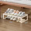 Sapateira simples sob a cama para dormitório, sapateira sob a mesa em dormitório estudantil, prateleira de armazenamento multicamadas à prova de poeira
