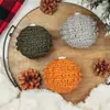 Nuevo adorno de bola de Navidad europea y americana de Amazon transfronterizo, adornos para fiesta navideña, colgante de decoración para árbol de Navidad tejido a mano
