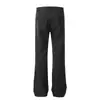 Estilo Americano Marca de Moda Vibe Simple Negro corte limpio Sensación de Caída Forma Recta Pantalones Casuales Rectos Pantalones de Piso