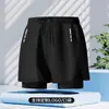 Calção de Natação Dupla Camada Popular Transfronteiriço Selecionado Cuidadosamente, Corte Amplo, Tamanho Grande, Anti-Constrangimento, Corrida, Fitness, Shorts de Natação Masculino