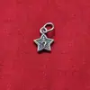 Colgante de concha y estrella de plata pura S925 accesorio estilo chino vintage pulsera de cuerda trenzada hecha a mano DIY accesorio joyería de plata