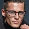 Nuevas gafas cuadradas estilo ins coreano para hombre, decoradas con tachuelas, monturas de gafas de moda únicas y modernas, gafas artísticas sin graduación