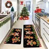 Alfombra Navideña Transfronteriza Amazon Venta al Mayoreo Decoración Nochebuena Tapete de Piso Combinación de Cocina Tapete para Pies Tapete para Puerta de Entrada