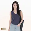 Agradable para la piel y no irritanteCamisola de lana y tencel con cuello en U para otoño para mujer, top sin mangas simple versátil casual para mujer